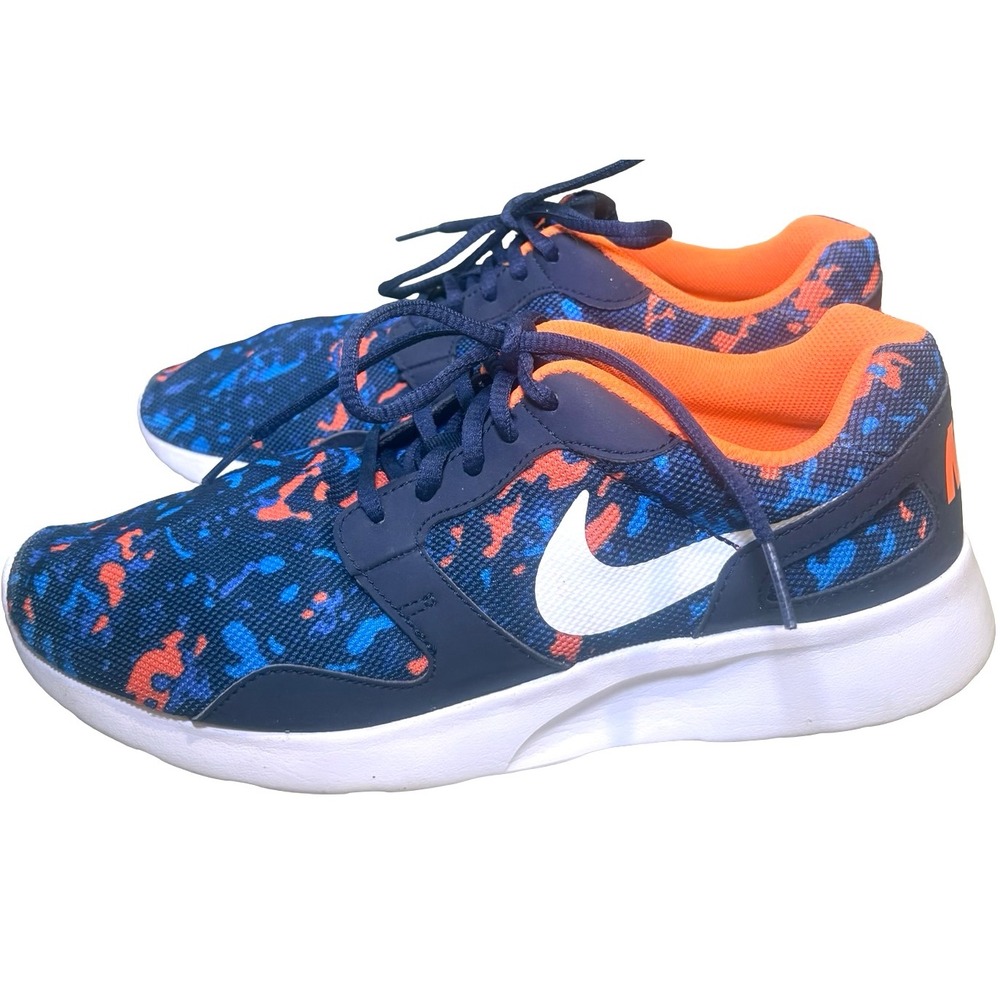 Nike‎ Kaishi Run Navy Orange Blue Abstract Mesh Sneakers 705450-418 Mens 9